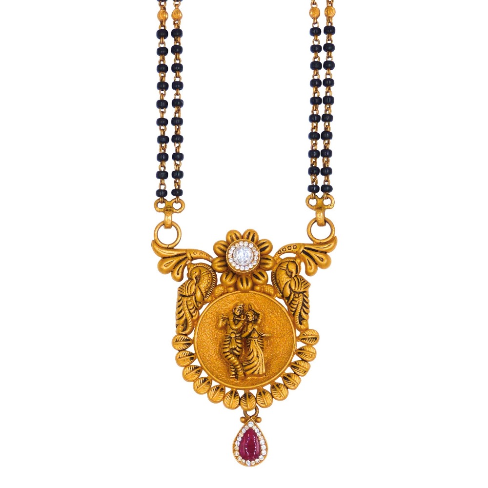 Radha Krishna Antique Mangalsutra 22k Gold