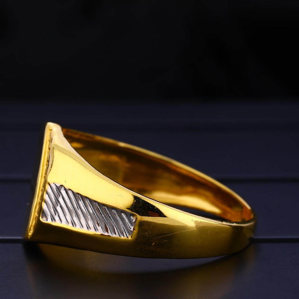 22KT Gold Gentlemen's Stylish Hallmark Plain Ring MPR161