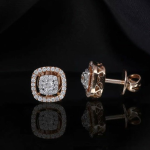 20 carat rose gold modern ladies earrings rh-