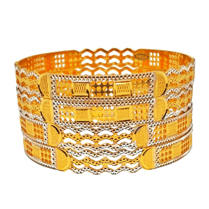 1 gram gold plated fancy bangles mga - bge026