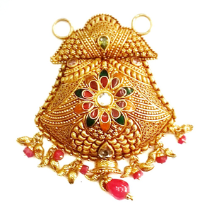 22kt gold meenakari mangalsutra pendant mga -