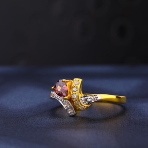 22KT CZ Gold Hallmark Classic Ladies Ring LR1