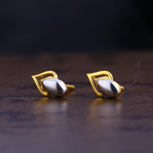 916 Gold Hallmark Stylish Ladies Plain Earrin