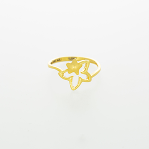 Star design 22kt gold finger ring