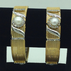 Pearls CZ Fancy&nbsp;Bangles JBG0303