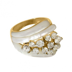 Pearly tiara ring