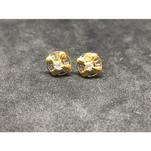 22k Men's Single Stone Earrings