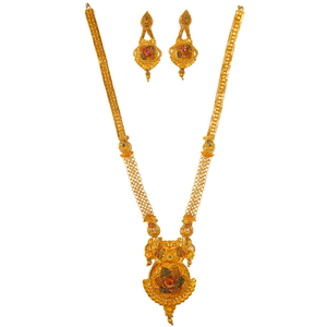 1 gram gold forming necklace set mga - gfn001