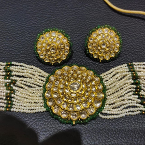 916 gold antique choker necklace set