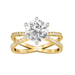 Chunky bridal solitaire ring