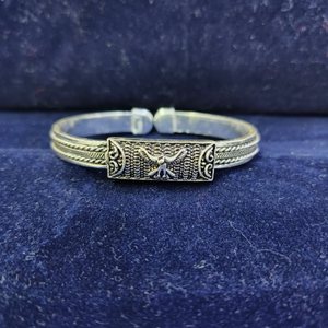 70K Silver Fancy Gents Kada