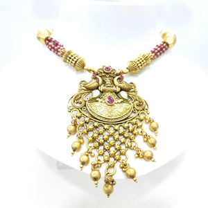 Gold plated with peacock design choker & 