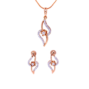 Daisy Pink Diamond Pendant & Earrings Set