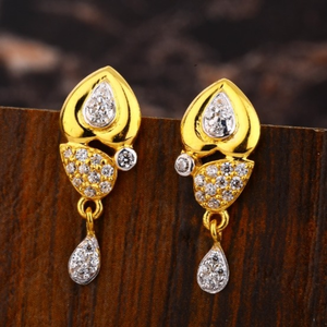 22 carat gold traditional ladies earrings RH-