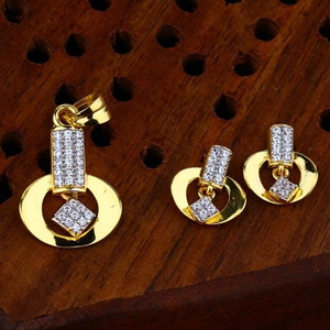 916 gold cz Pendant Set ps-0009