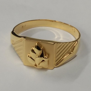 Gold handmade gents ring