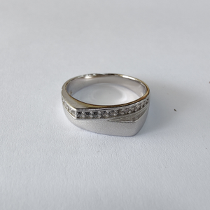 925 sterling silver ladies ring matte finish 