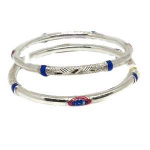 925 sterling silver meenakari kadli bangle mg