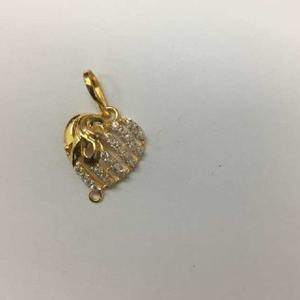 916 Gold Heart Indian CZ Pendants
