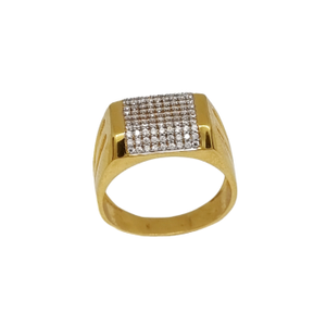 Beautiful fancy gents ring in 22k gold mga - 