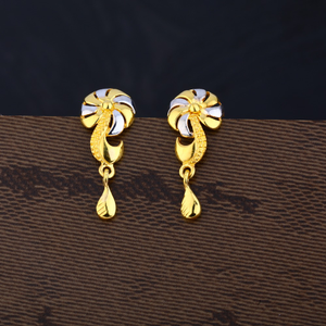 Ladies 916 Gold Fancy Designer Plain Earring 