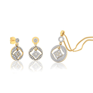 22k gold cz stunning pendant set