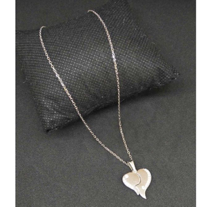 925 Sterling Silver Heart Designed Pendant Ch