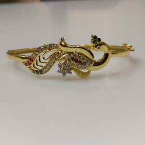 22kt gold peacock Kada bracelet for ladies