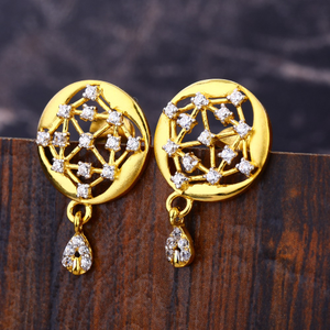 22CT CZ Women's Designer  Hallmark Gold Earri