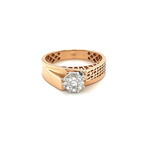 Mesh Design Diamond Ring for Men