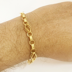 18 kt yellow gold fancy men's bracelet 5.310 