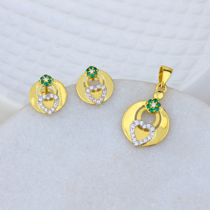 22k gold  exclusive round shape heart design 