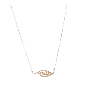 Modern Rose Silver Necklace In 925 Sterling S