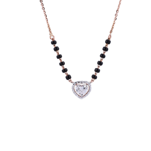 18k Gold Solitaire Heart Shape Mangalsutra
