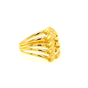 22k Gold Plain Glossy Ring