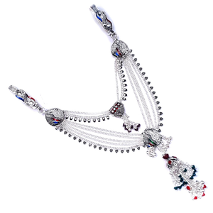 2 clips fancy silver kandora mga - jus0074