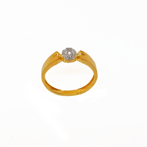 Beautiful Diamond Half Ball Ring In 18K Gold 