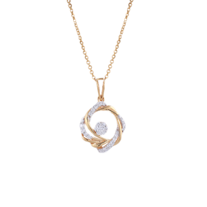18K Gold Lab Grown Diamond Unique Design Pend