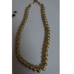gold work pearl necklace set