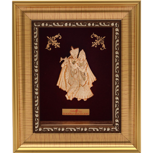 Radha krishna 999 gold frame