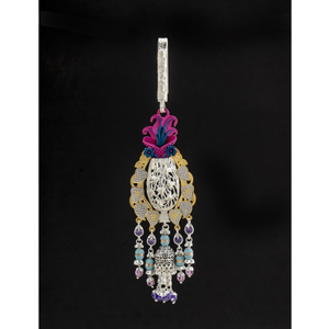 Silver elite antique waist keychain