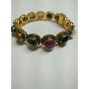 Navratan Natural Diamond Bracelet
