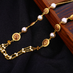 916 gold antique classic women's chain mala a