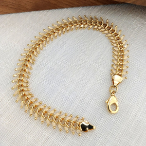 18 Kt Yellow Gold Link Chain Handmade Men's B