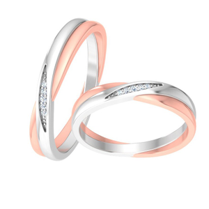 SILVER & ROSE GOLD  BAND