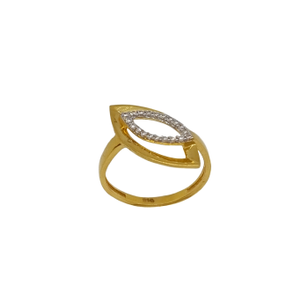 Fancy Diamond Ring In 22K Gold For Ladies MGA