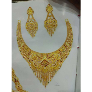 916 Gold Classic Ladies Necklace Set