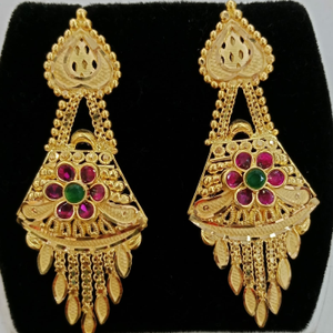 22k Gold Diamond Ladies Earrings