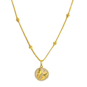 22KT Butterfly Design Chain Set