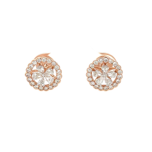Circular Pear Diamond Stud Earring for Everyd